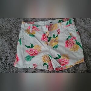 Old Navy Kids Floral Shorts - Pink and Yellow
